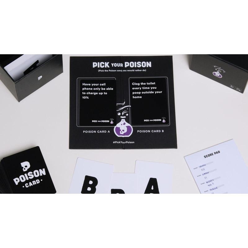 Pick Your Poison Party Game + Family Expansion Set - The “What Would You Rather Do?” Card Game for Kids, Teens, College Students, Adults, at Fun Parties and Board Games Night with Your Friends