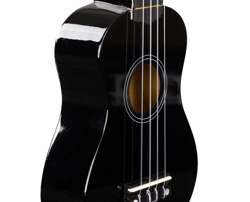 Martin Smith UK-222-BK Soprano Ukulele, Black