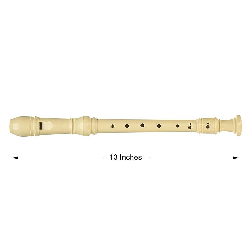 D'Luca Student 3 Piece Recorder Flute Ivory