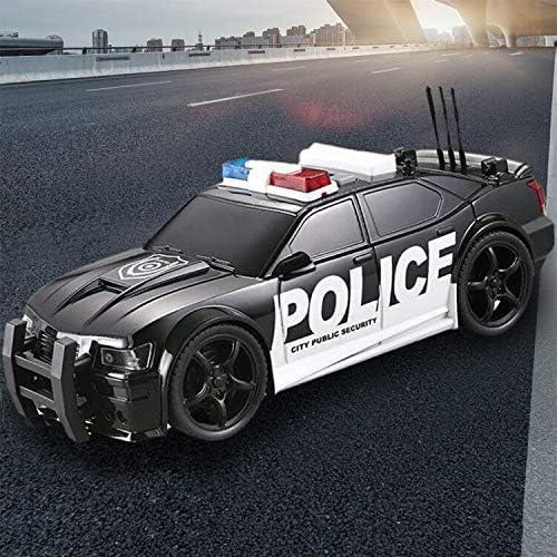 Police Car Toy Plastic Pursuit Rescue Vehicle with Sirnes Sound and Light for Kids Toddlers Boys 1:20