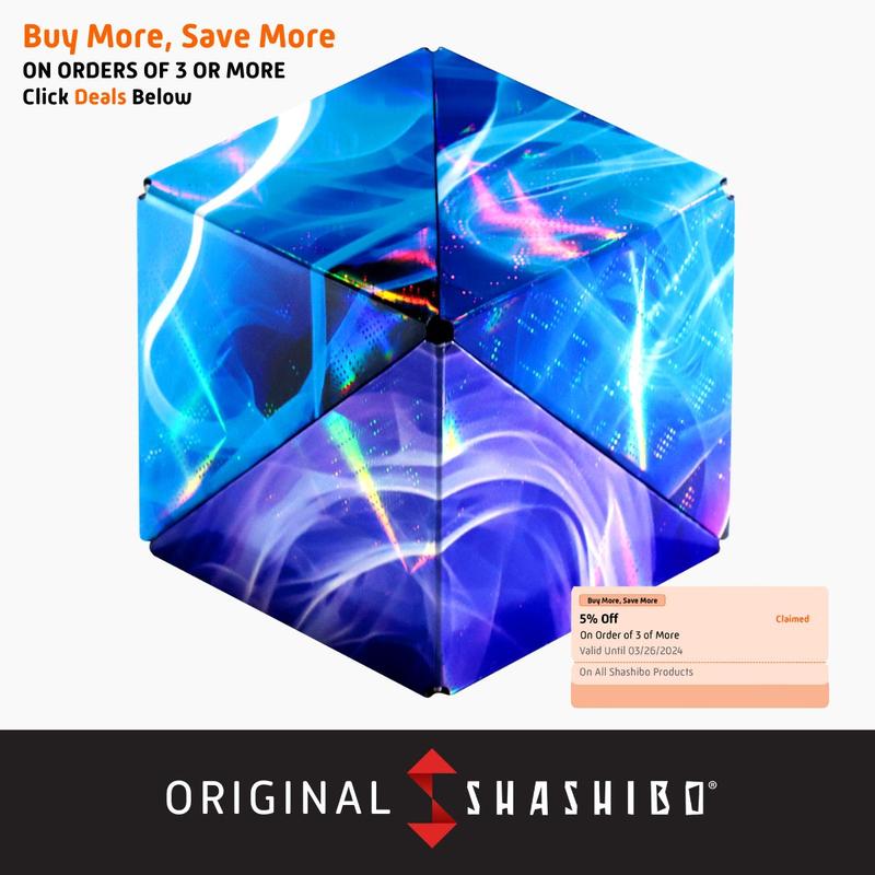 Holographic 2.0 Series - Shashibo Magnetic Puzzle Cubes (4 Styles)