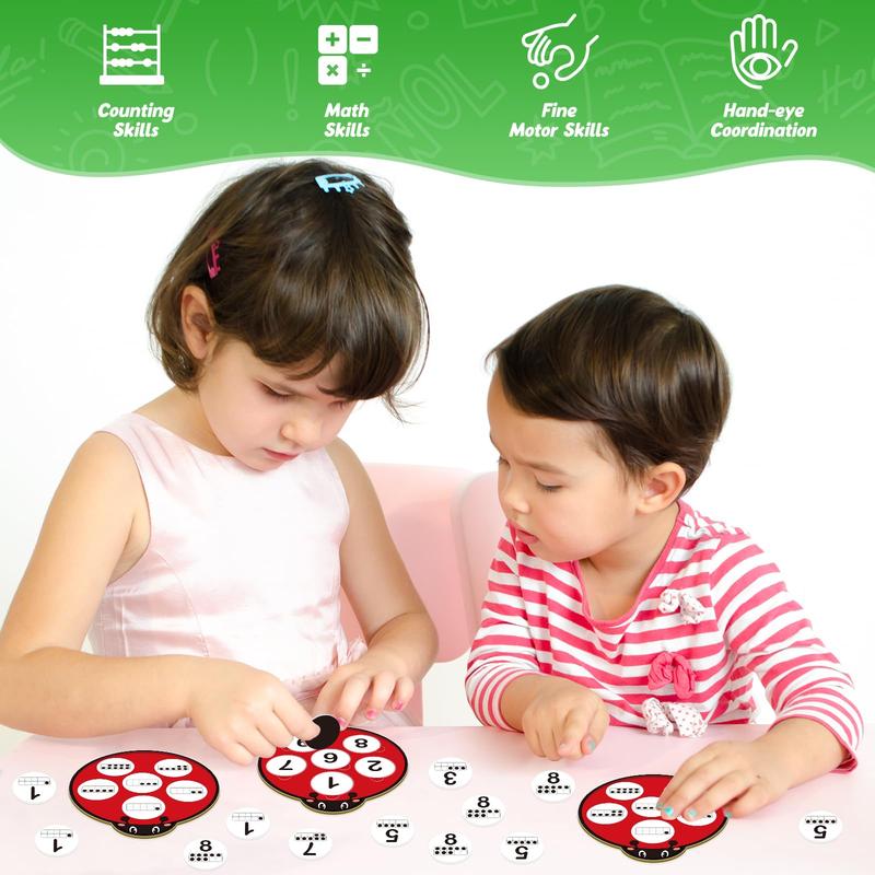 Ten Frame Set,Math Manipulative Games,Addition & Subtraction Math Flash Cards,Number Matching Learning Board Games