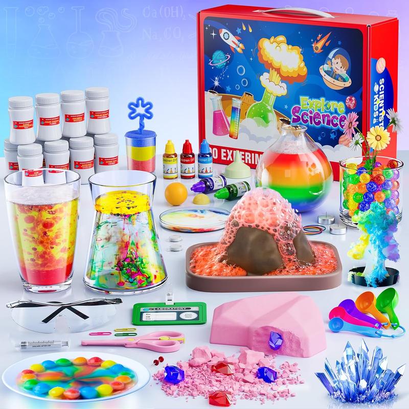 50 Lab Experiments Science Kit for Kids, STEM Activities Educational Scientist Toys Gifts for Age 6-12 Year Old Boys Girls, Chemistry and Physics Set Toys Educational Learning Set