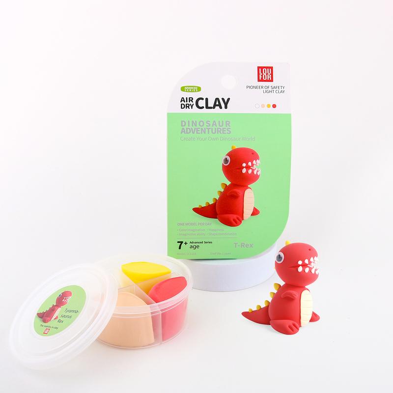 DIY Clay,Dinosaur Adventures-Air Dry Clay 12 boxes, Soft & Ultra Light, safe&Non-Toxic, DIY Craft Easy to use,Modeling Clay for  with Accessories, Tools and Tutorials