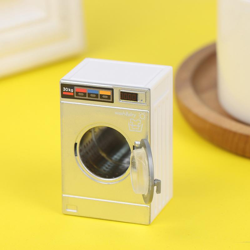 New Fashion 1:12 Dollhouse Miniature Washing Machine Home Appliance Laundry Model Decor Toy