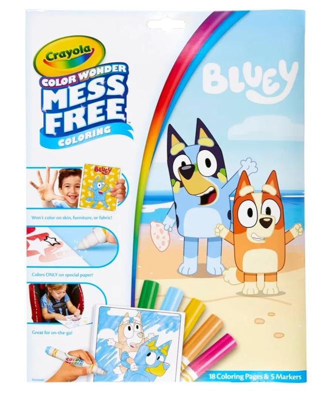 Bluey Color Wonder Coloring Set, 18 Bluey Coloring Pages, Mess Free Coloring for Toddlers, Bluey Toys & Gifts for Kids