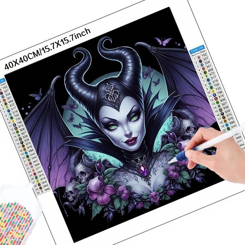 Maleficent Pattern DIY Diamond Arts Colorful Painting Kit without Frame, 5D Diamond Arts Colorful Painting Kit, Wall Art Decor for Home