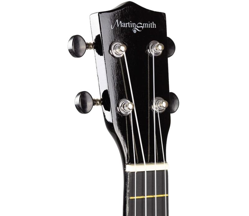 Martin Smith UK-222-BK Soprano Ukulele, Black