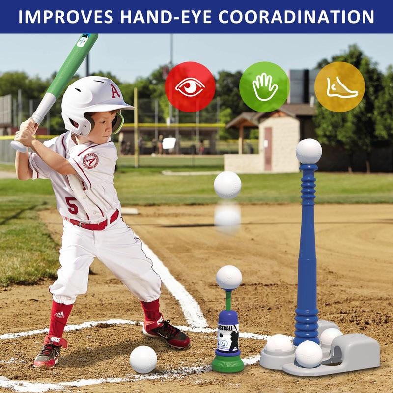 Baseball Toy Set, 1 Set Durable Baseball Bat & Ball & Tee Toy, Indoor Outdoor Backyard Sport Games Toy, Party Favors