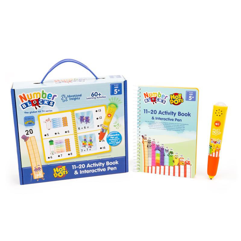 Educational Insights Hot Dots Numberblocks Workbook Numbers 11-20 with Interactive Pen, 60+ Activities, Gift for Kids Ages 5+