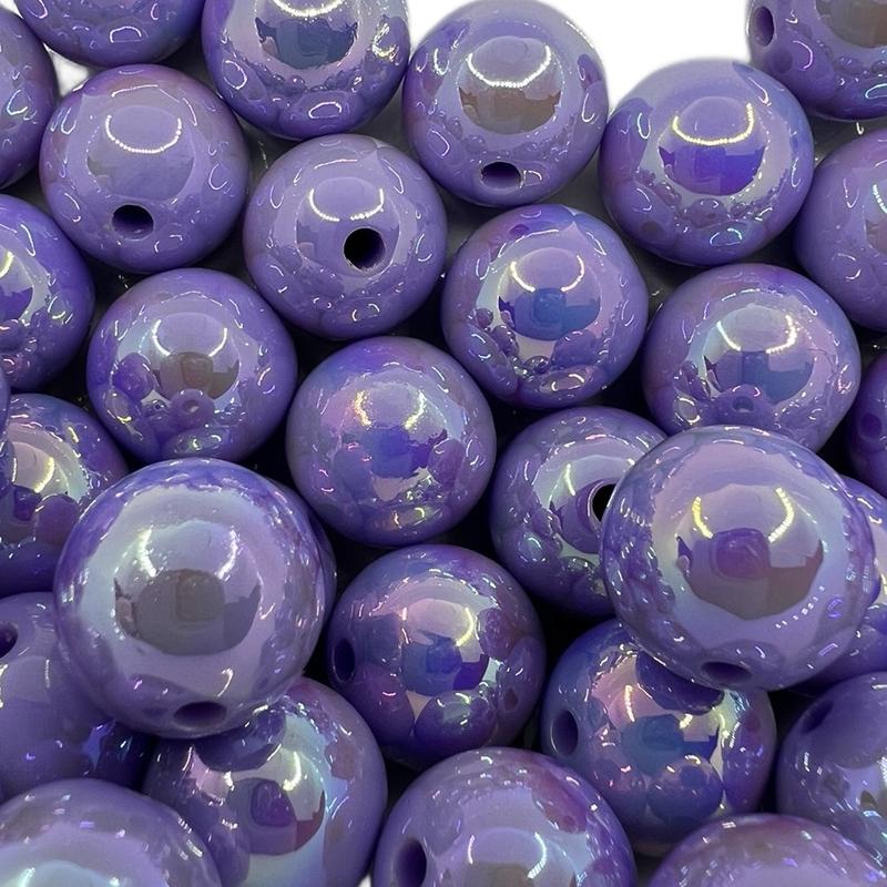 15mm Purple, Blue and Gray UV Beads - Pack of 50 for Beaded Pens Your Choice by