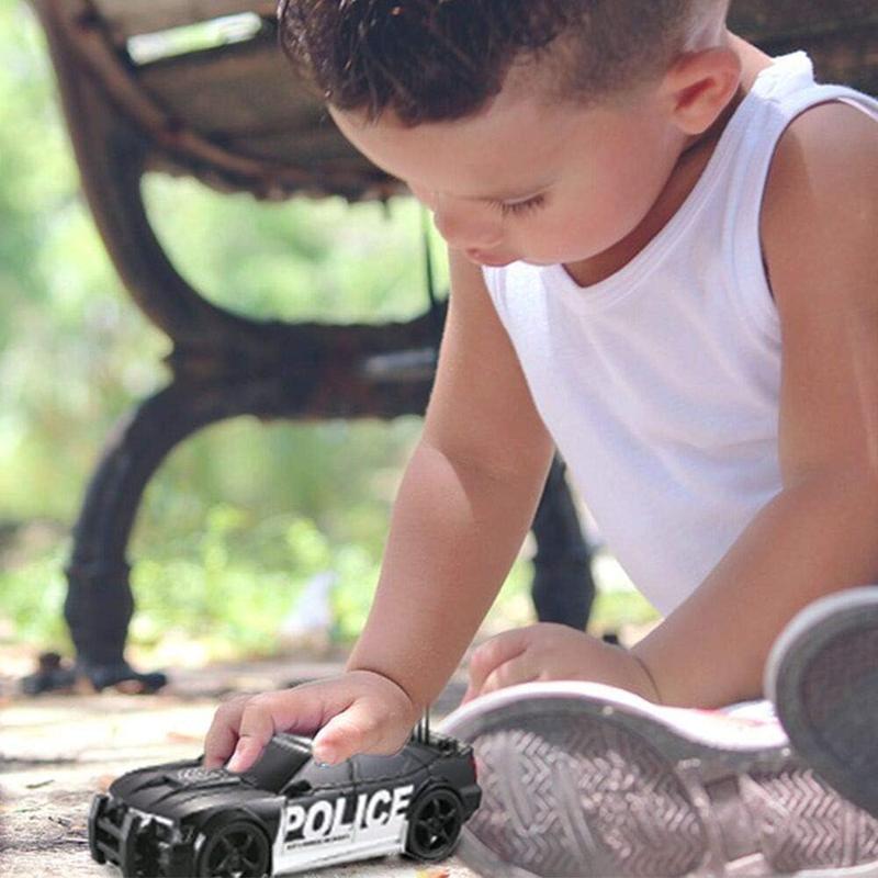 Police Car Toy Plastic Pursuit Rescue Vehicle with Sirnes Sound and Light for Kids Toddlers Boys 1:20