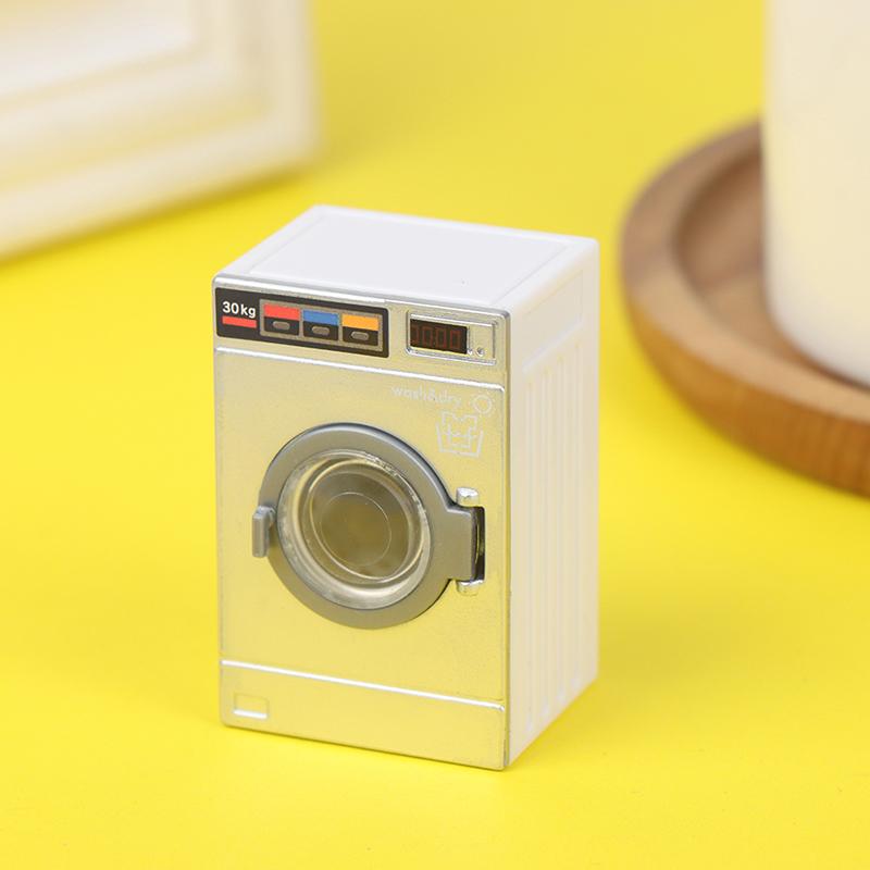 New Fashion 1:12 Dollhouse Miniature Washing Machine Home Appliance Laundry Model Decor Toy