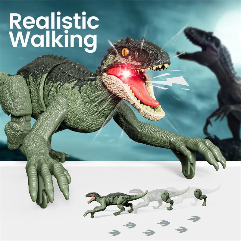 Remote Control Dinosaur Toy, 2.4GHZ RC Walking Robot Dinosaur with Light, Electronic Walking Dinosaur Robot, Desk Toys, Simulation Dino Action Toys for Boys Girls, Travel Toys