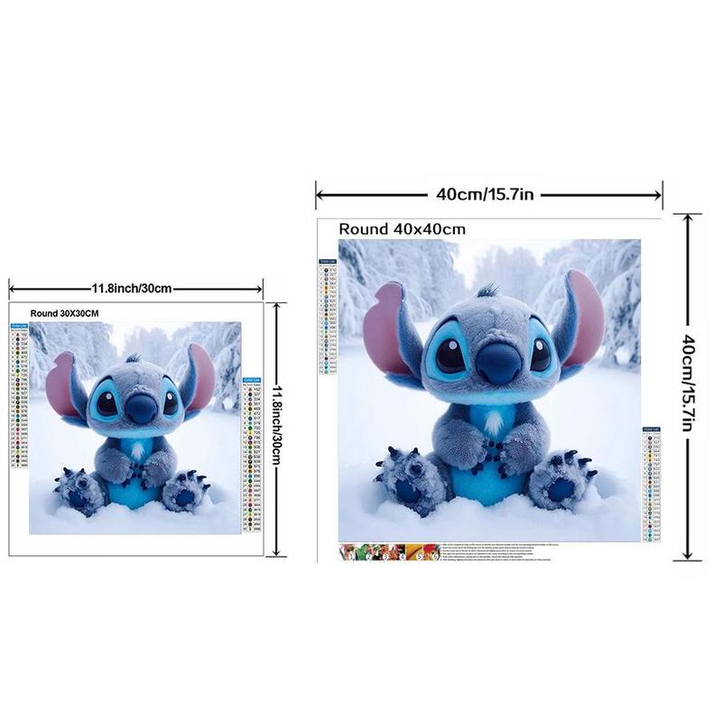 Cartoon Stitch Pattern DIY Diamond Arts Colorful Painting Kit without Frame, DIY 5D Decorative Wall Art for Living Room Bedroom Home Decor