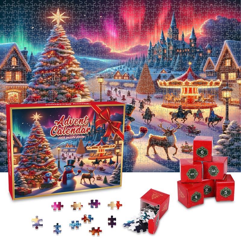 2024 Nativity Set Puzzle Advent Calendar Christmas for Boys and Adults Gift 24 Boxes Religous Jesus Holiday Countdown Unique Decorative