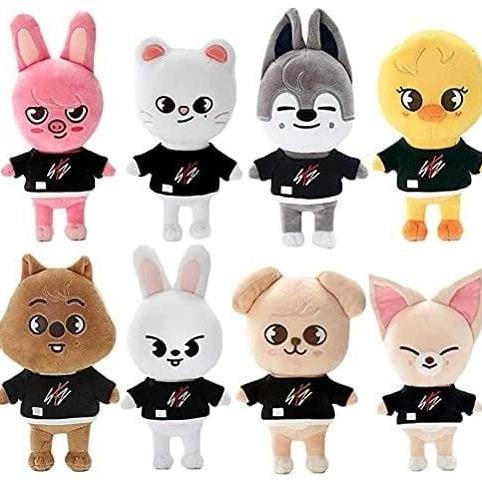 8 PCS Plushies Stray Kids Plush Toys Set 8 Inches Cute Stuffed Animals Toy Stray Kids Ideas for Fans Boys and Girls