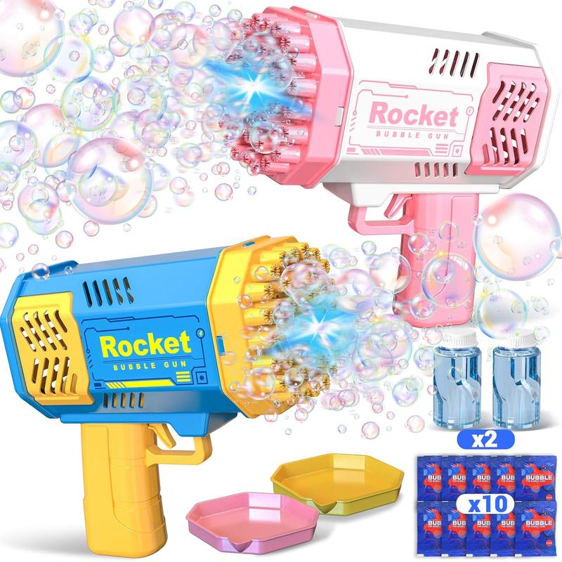 Bubble gun for kids Toddler with bubble liquid, toys for boys and girls 3-8 years old, Toddler outdoor toys for kids ages 4-8, gifts for boys and girls 3 4 5 6 7 8 years old birthday, summer toys rocket bubble