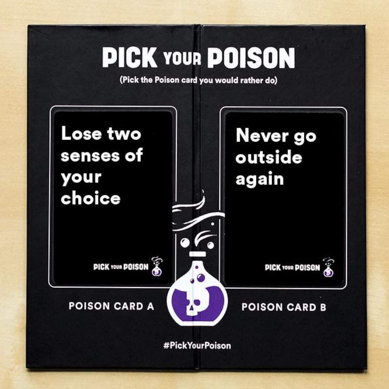 Pick Your Poison Party Game + Family Expansion Set - The “What Would You Rather Do?” Card Game for Kids, Teens, College Students, Adults, at Fun Parties and Board Games Night with Your Friends