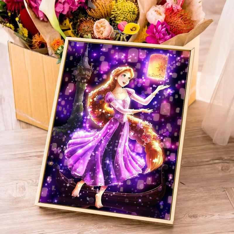 Princess Pattern DIY Diamond Arts Colorful Painting Kit without Frame, 5D Diamond Arts Colorful Painting Kit, Wall Art Decor for Home Living Room