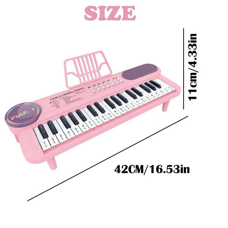 37 Key Electronic Piano Toy, 1 Set Musical Instrument Toy with Microphone, Mini Music Playing Toy, Educational Toy for Kids