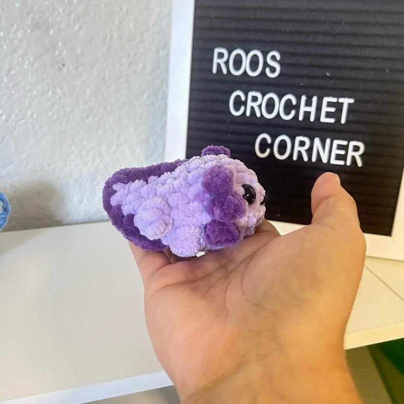 Handmade crochet mini axolotl