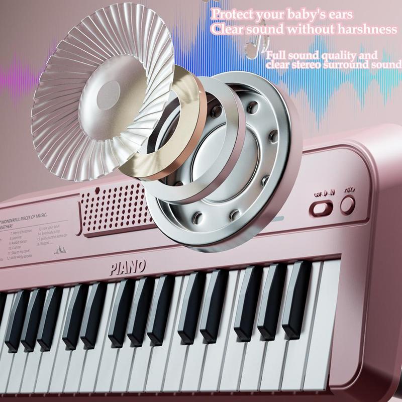 37 Key Electronic Piano Toy, 1 Set Musical Instrument Toy with Microphone, Mini Music Playing Toy, Educational Toy for Kids