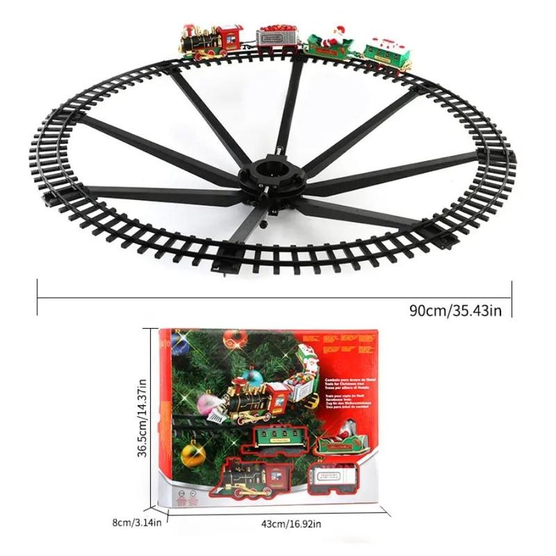 Electric Christmas Remote Control Train with Sound and Light, Hangs on Christmas Tree, Rail Car, Christmas Gift Toys Peripheral Products