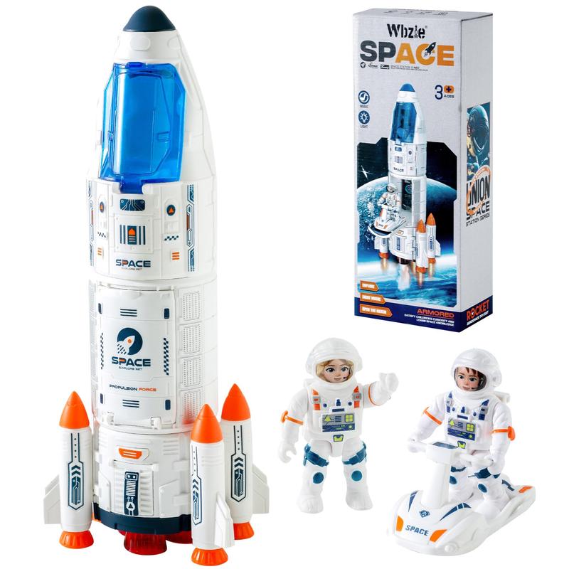 Space Shuttle Rocket Toy - Rocket Ship Toy Glows, Makes Lights and Sound Effects - Astronaut Toys, Space Adventure Toys, Children's Science Education Toys