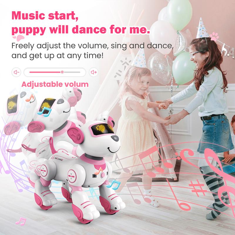 Robot Dog Toys for Girls Toys Interactive Robot Toy FollowMe Robot for Kids 5-7 Intelligent Remote Control Dog with Sing Dance AI Robotics for Kids Age 3 4 5 6 7 Chrismas Birthday Gifts