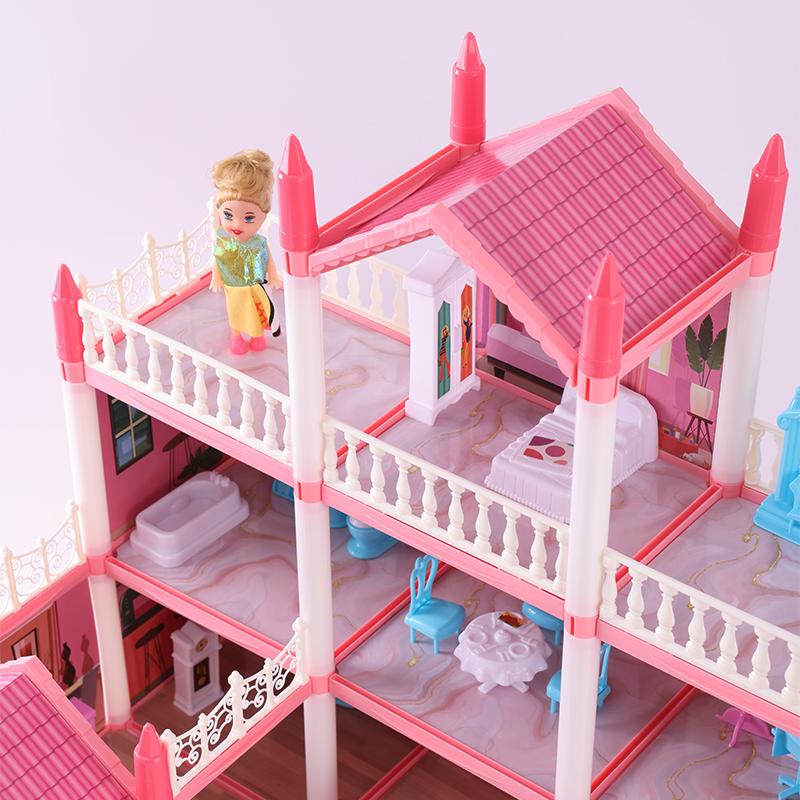 Doll House For Girls Playhouse Dollhouse Toy Set,Dollhouse With Lights For Kids, Portable Building Dolls Playset Toys Kit Gift Christmas, Thanksgiving Day Gift, Gaming Gift