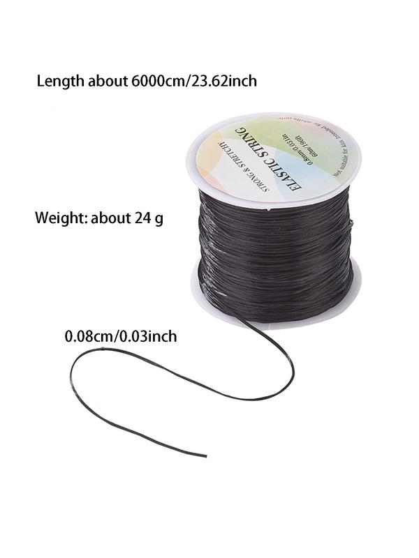 Simple Solid Color Elastic String, Basic Diy Jewelry Making Supplies for Women & Men, Diy Jewelry Making Supplies for Bracelet & Necklace