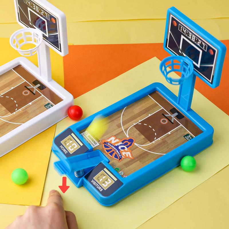 2 Sets of Mini Basketball Game Toys, Tabletop Basketball Shooting Game Desk Games for Office Adult Boys Girls Birthday Gift