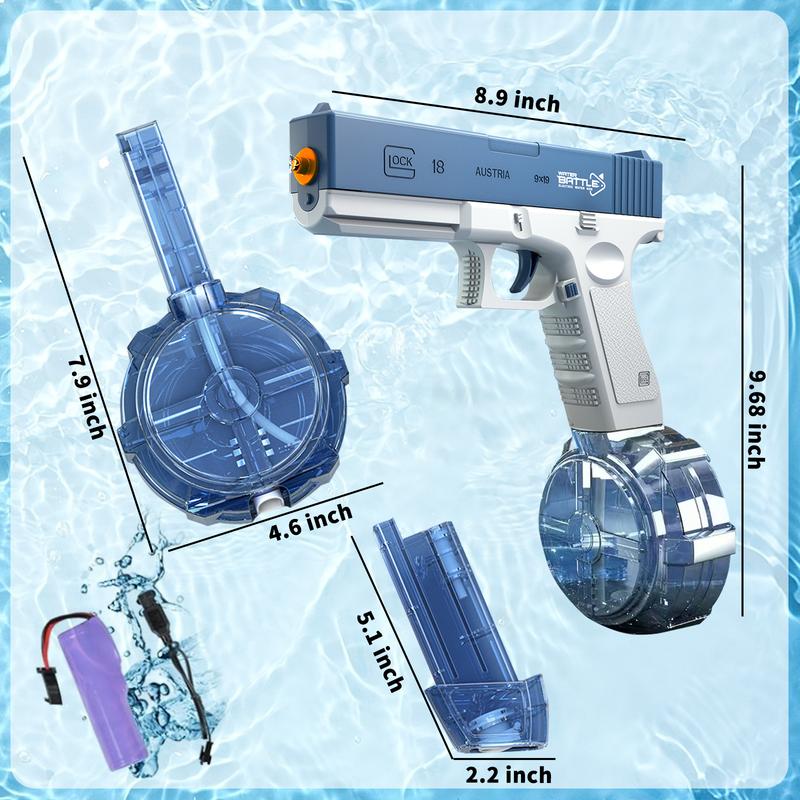 Water Blaster, Waterproof Water Shooter, Swimming Pool Toys for Adults and Kids, 32 FT Long Range, Rechargeable