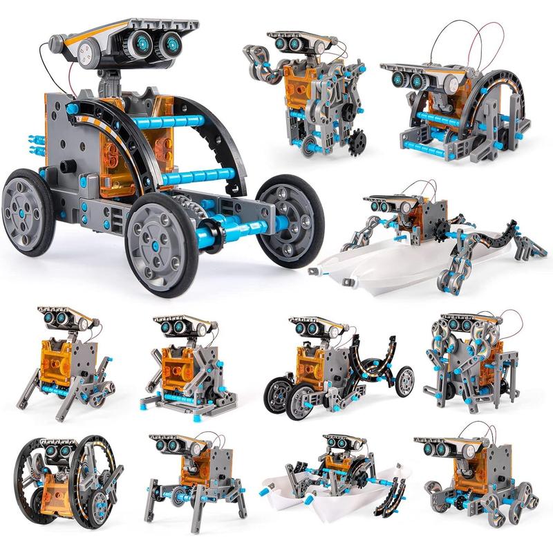 Solar Robot Kit, 12-in-1 Educational STEM Science Experiment Toys, Solar Powered Building Kit DIY