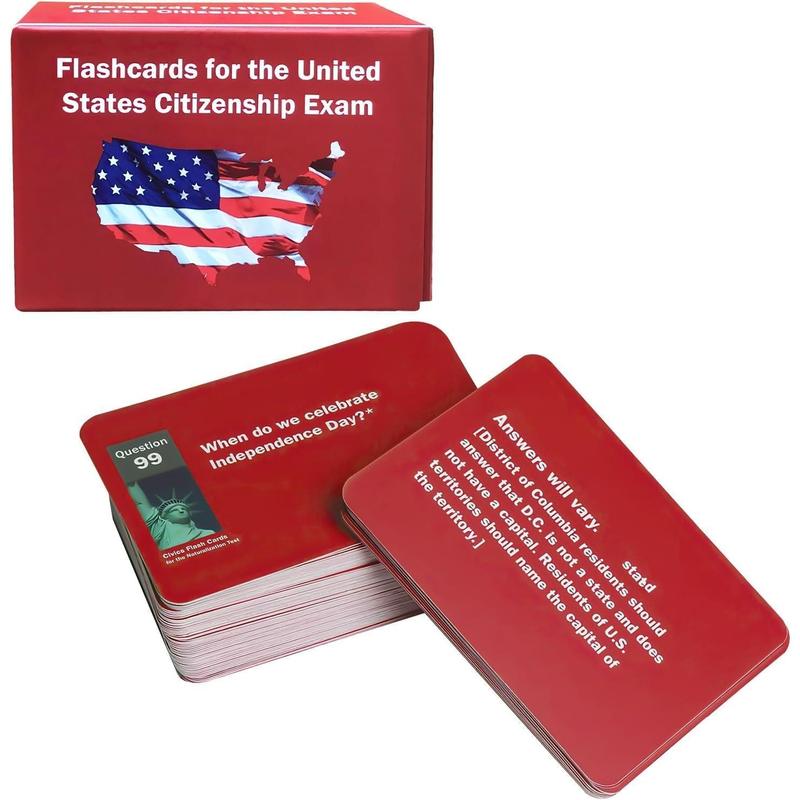 US Citizen Test Flash Cards 2024, Naturalization Test Study American Civics 100 USCIS Questions and Answers Citizenship Flashcards Tarjetas para La Ciudadania 2024 De Las 100 Preguntas