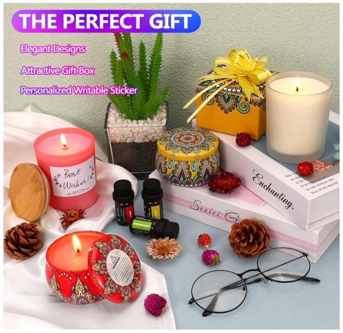 Candle Making Kit with Hot Plate Full Set - for Adult - DIY Starter Soy Candle Making Supplies - Perfect as Home Decorations