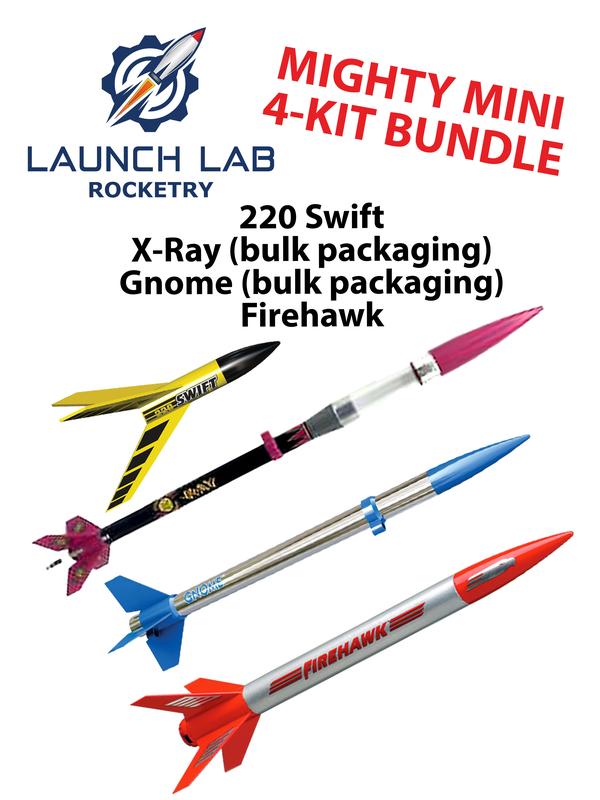 Launch Lab Mighty Mini 4-Kit Model Rocket Bundle Deal - ONLY $16