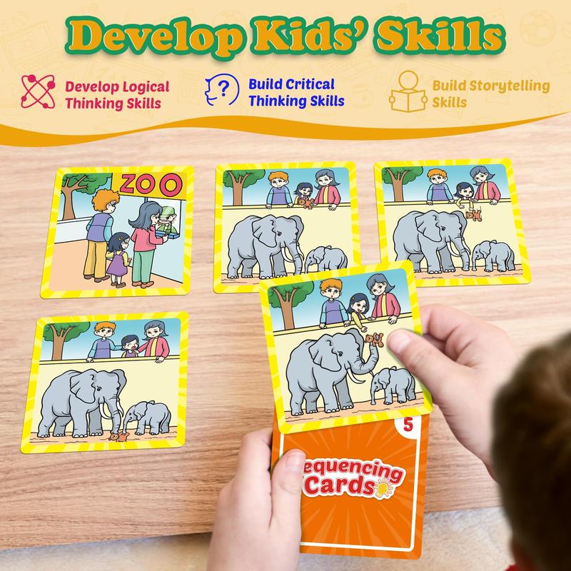 Sequencing Cards, Sequence Game, Improve Storytelling, Social Skills, Sentence Building, Learning Activities toys