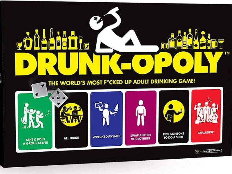 Imagination Gaming Drunk-opoly Adult Board Drinking Game, Outrageous and Messed Up Challenges, Dares, Remote Home Entertainment, Friends, Family, Potential Regrets The Next Morning