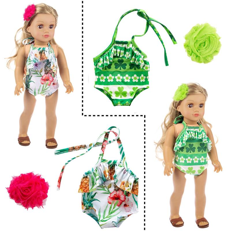 24 Pcs American Doll Clothes for 18 inch Doll Clothes and Accessories - Doll Clothing Outfits Dress Swimsuits Tights for 18 Inch Dolls