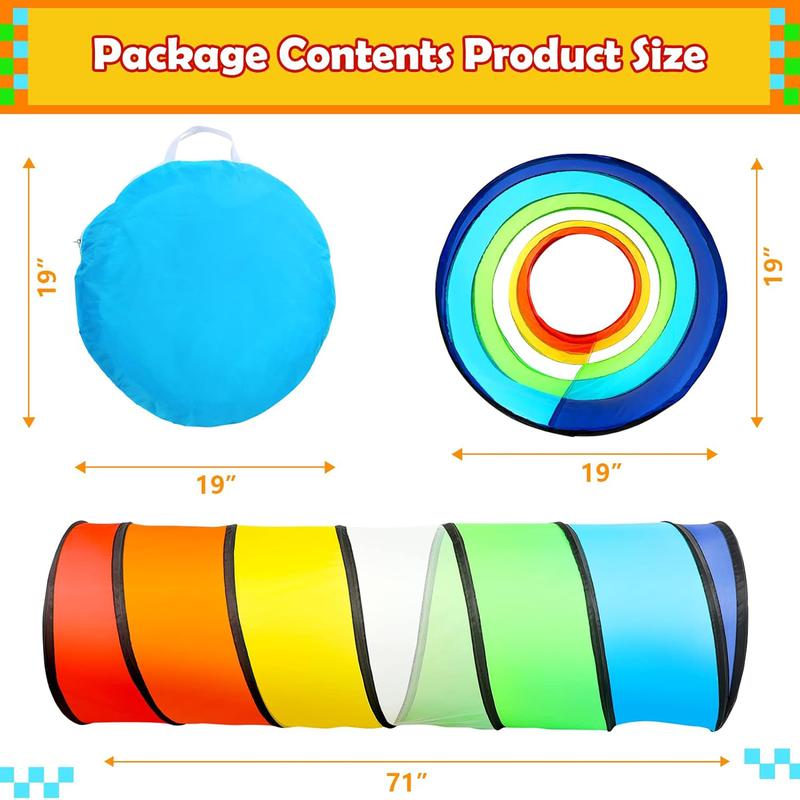 Kids Play Tunnel Tent for Girls and Boys 4-12 Years Colorful Toys for Kids Indoor Outdoor Games pit tunnel