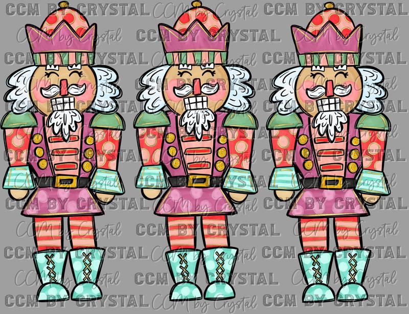 Set of Nutcrackers Christmas Ready to Press DTF Transfer for T-Shirts Ready to Press Sublimation CCMbyCrystal