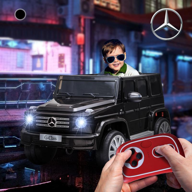 Aosom 12V Mercedes Benz Electric Car for Kids, Kids Ride On Car with Remote Control, Suspension, Lights, Horn, Music, Suspension for 3-6 Years Old