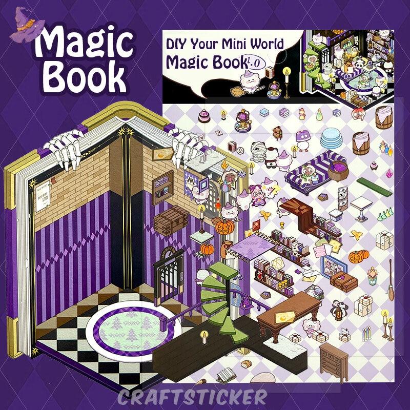 Magical Series 3D Miniature Scene Sticker | DIY Miniature Scenes Sticker Gifts | journalkit | Room Sticker Book