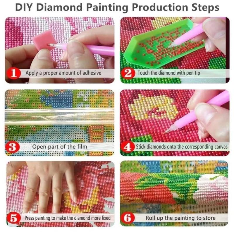 Tree Pattern Diamond Arts Colorful Painting Kit without Frame, DIY 5D Diamond Arts Crafts Kit, Wall Art Decoration for Living Room Bedroom