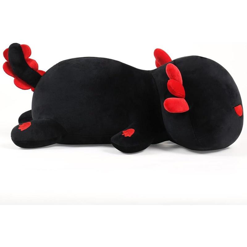 Black Axolotl Plush Pillow Cute and Soft Axolotl Stuffed Animal Kawaii Plushie Toy Great Gift for Kids and Adult, 19.7