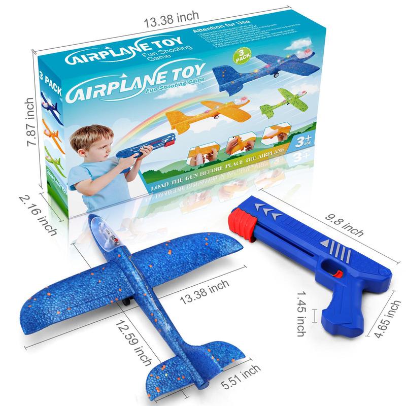 3 Pack Airplane Launcher Toy, 12.6