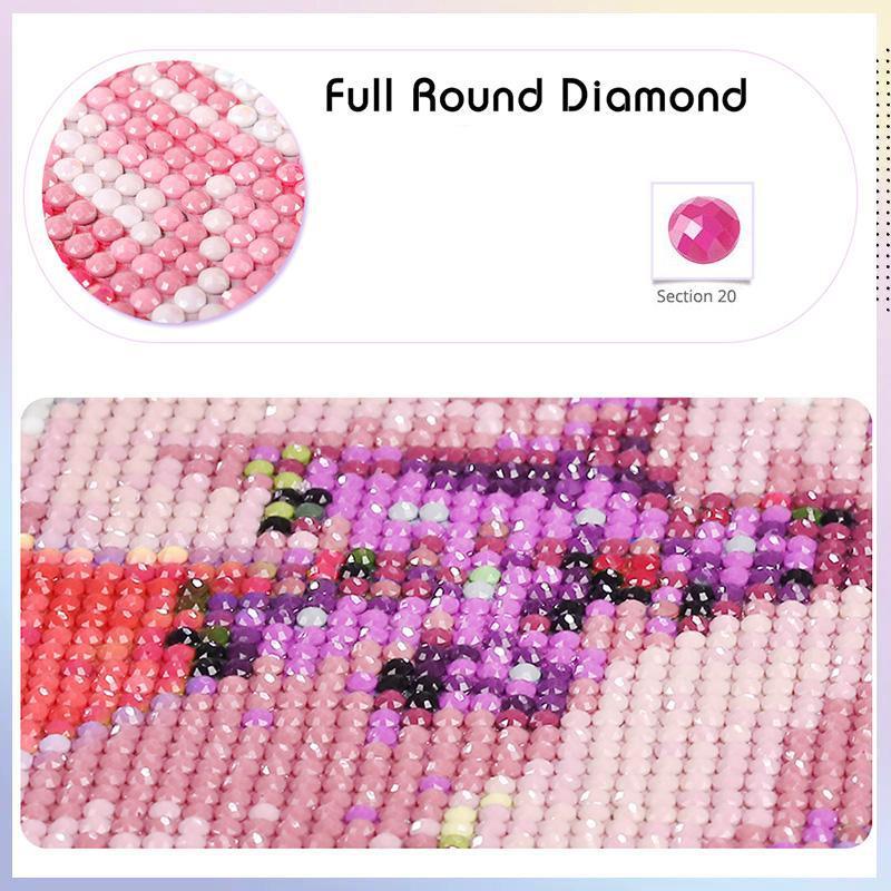 5D DIY Diamond Arts Colorful Painting Kit, Stitch Cartoon Animal Pattern Diamond Arts Colorful Painting without Frame, Handmade Art Craft for Home Decor