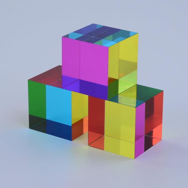 The Original CMY Cube - Cyan, Magenta & Yellow Optical Color Cube - Teaches Subtractive Color Mixing - Educational STEAM & Sensory Tool